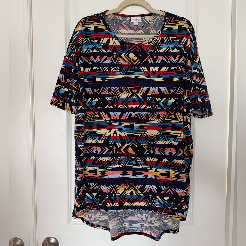LuLaRoe Multicolor Aztec Print Top